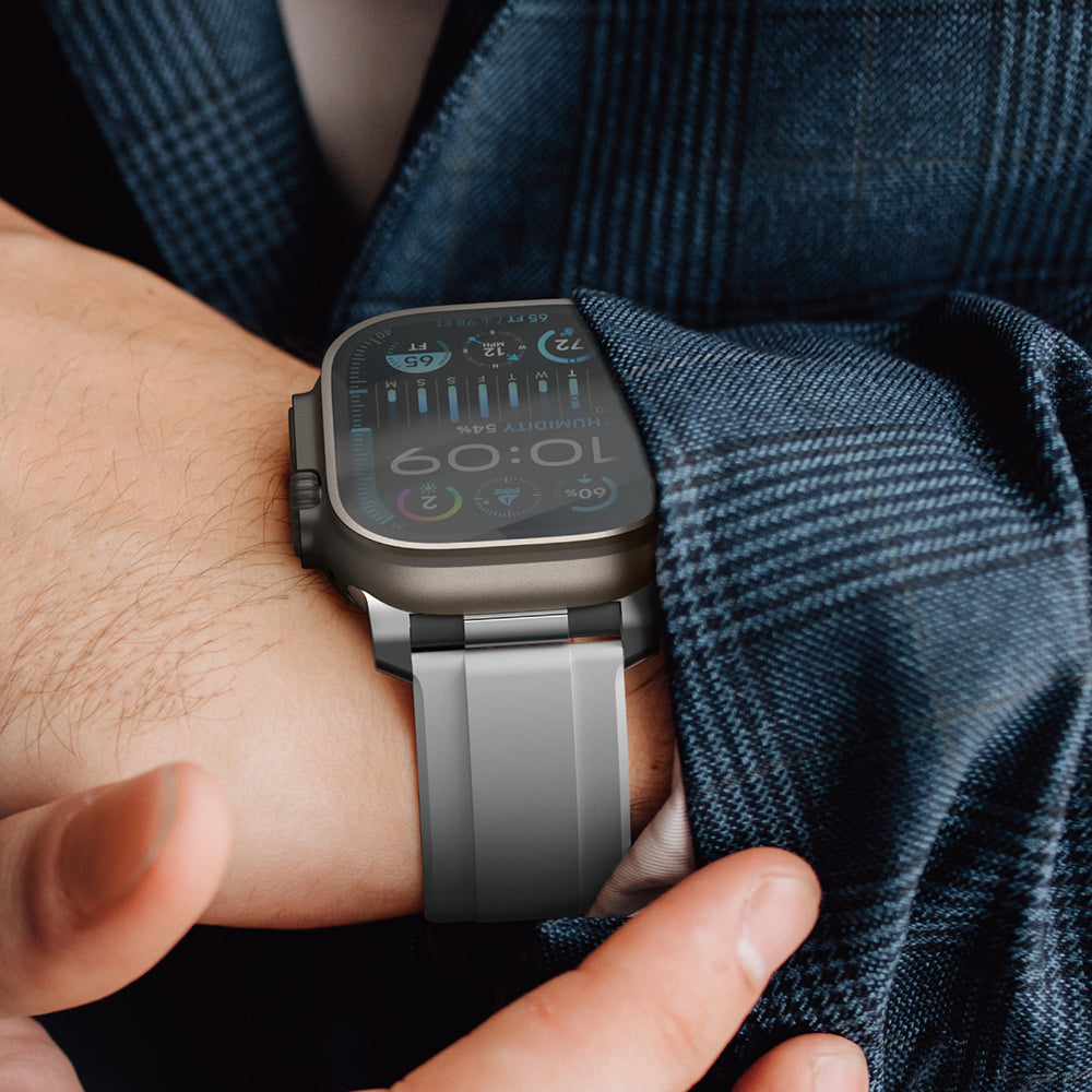 Amazingthing Titan Chrono Apple Watch 42/44/45/46/49mm Silikon Kordon Amazingthing Titan Chrono Apple Watch 42/44/45/46/49mm Silikon Kordon